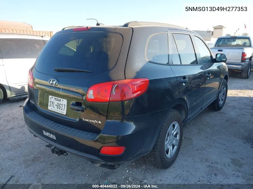 5NMSG13D49H277353 2009 Hyundai Santa Fe Gls