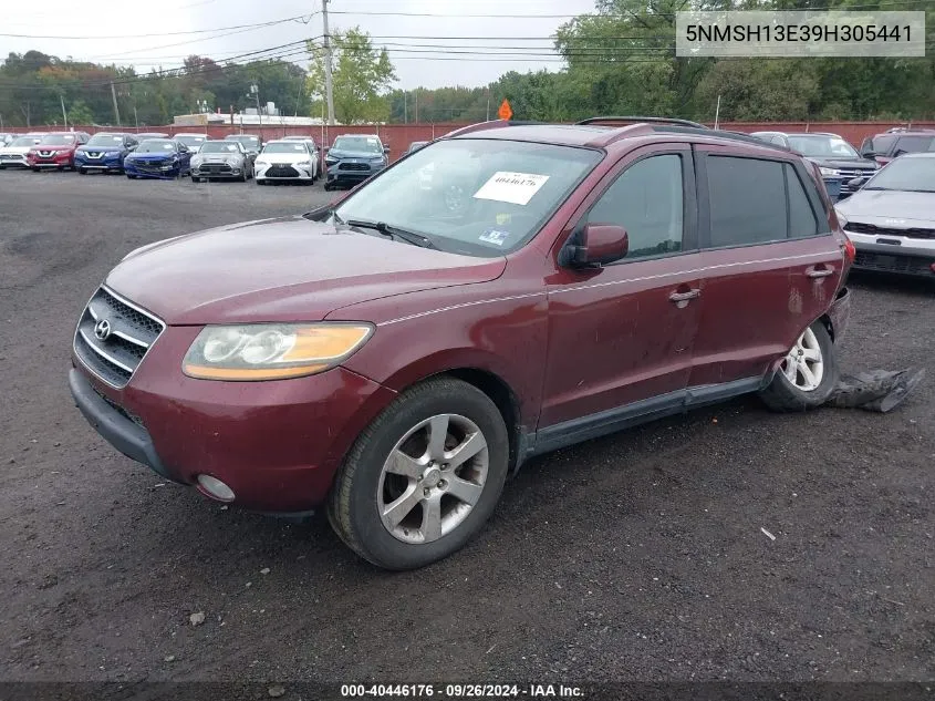 2009 Hyundai Santa Fe Limited VIN: 5NMSH13E39H305441 Lot: 40446176