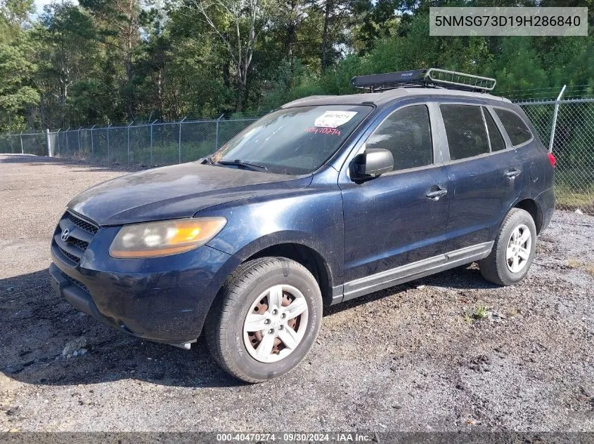 2009 Hyundai Santa Fe Gls VIN: 5NMSG73D19H286840 Lot: 40470274