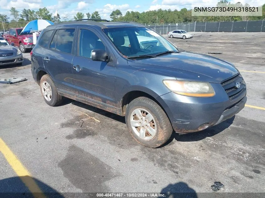 5NMSG73D49H318521 2009 Hyundai Santa Fe Gls