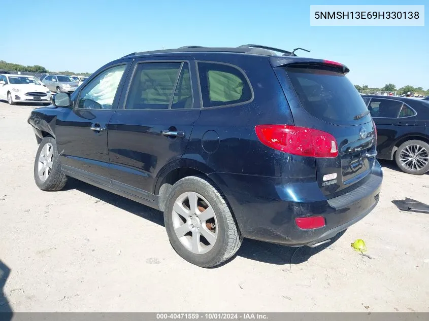 2009 Hyundai Santa Fe Se/Limited VIN: 5NMSH13E69H330138 Lot: 40471559