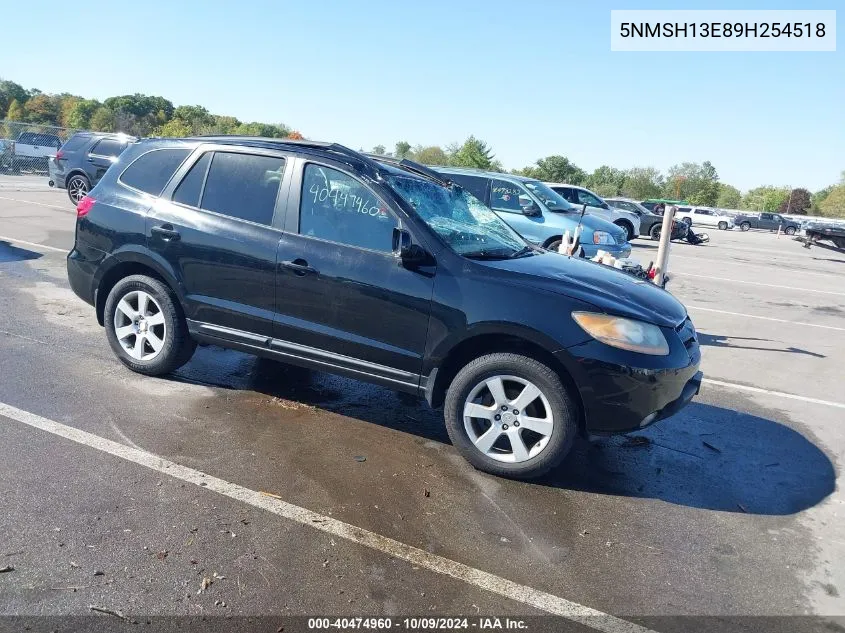 2009 Hyundai Santa Fe Se VIN: 5NMSH13E89H254518 Lot: 40474960