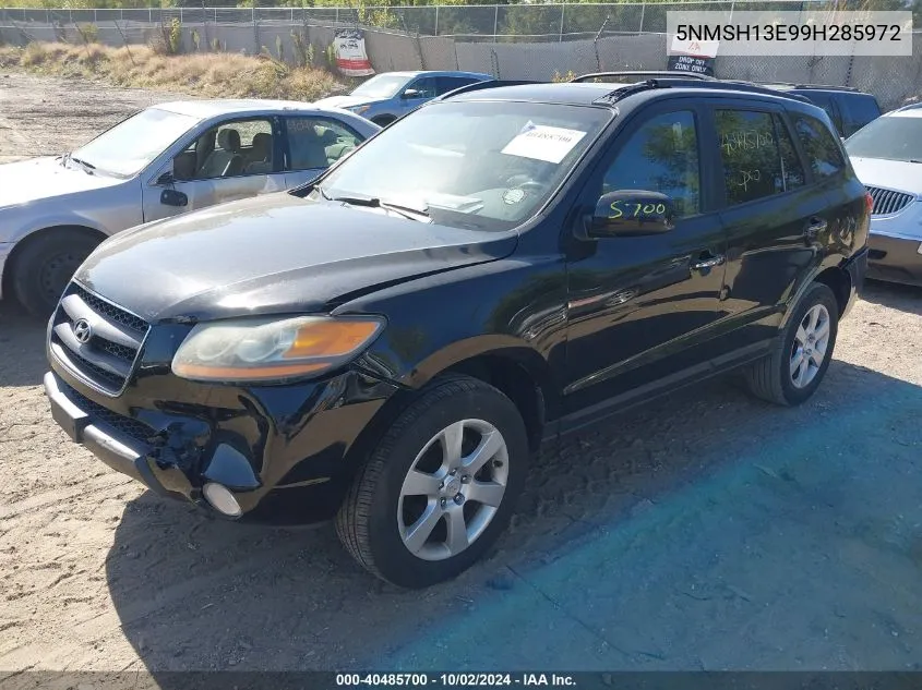 2009 Hyundai Santa Fe Limited VIN: 5NMSH13E99H285972 Lot: 40485700