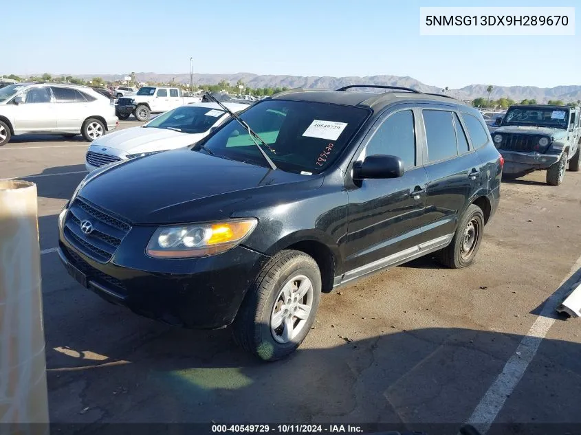 2009 Hyundai Santa Fe Gls VIN: 5NMSG13DX9H289670 Lot: 40549729