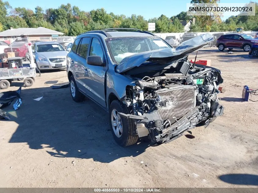 2009 Hyundai Santa Fe Gls VIN: 5NMSG73D29H230924 Lot: 40555503