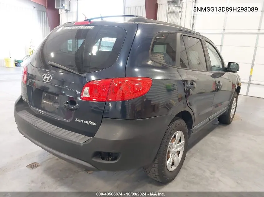 2009 Hyundai Santa Fe Gls VIN: 5NMSG13D89H298089 Lot: 40565874