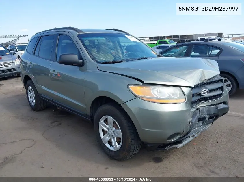 2009 Hyundai Santa Fe Gls VIN: 5NMSG13D29H237997 Lot: 40566953