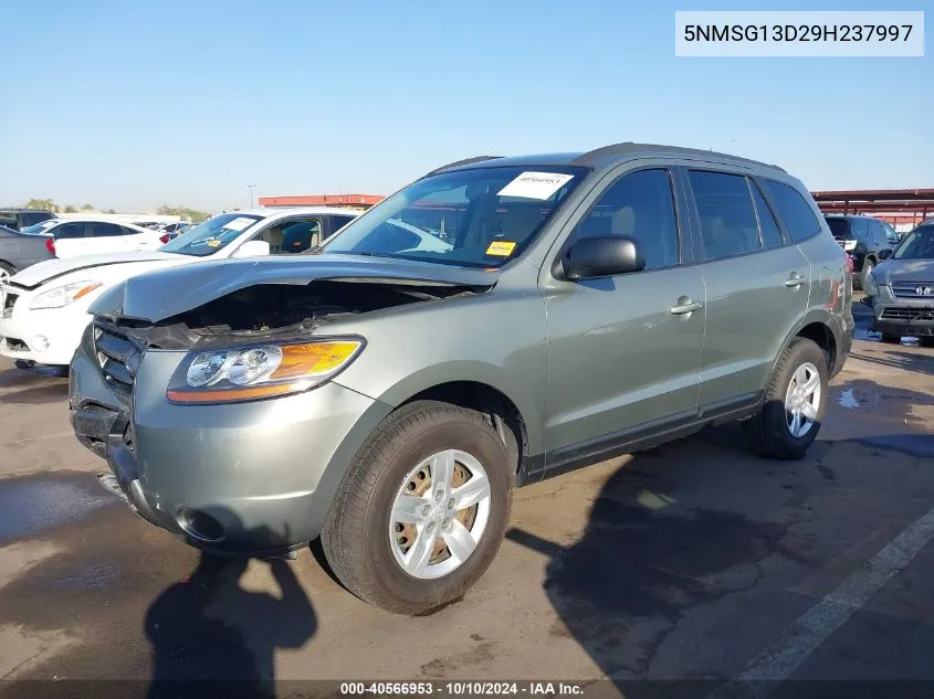 2009 Hyundai Santa Fe Gls VIN: 5NMSG13D29H237997 Lot: 40566953