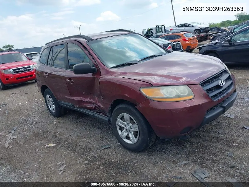 2009 Hyundai Santa Fe Gls VIN: 5NMSG13D39H263363 Lot: 40576506