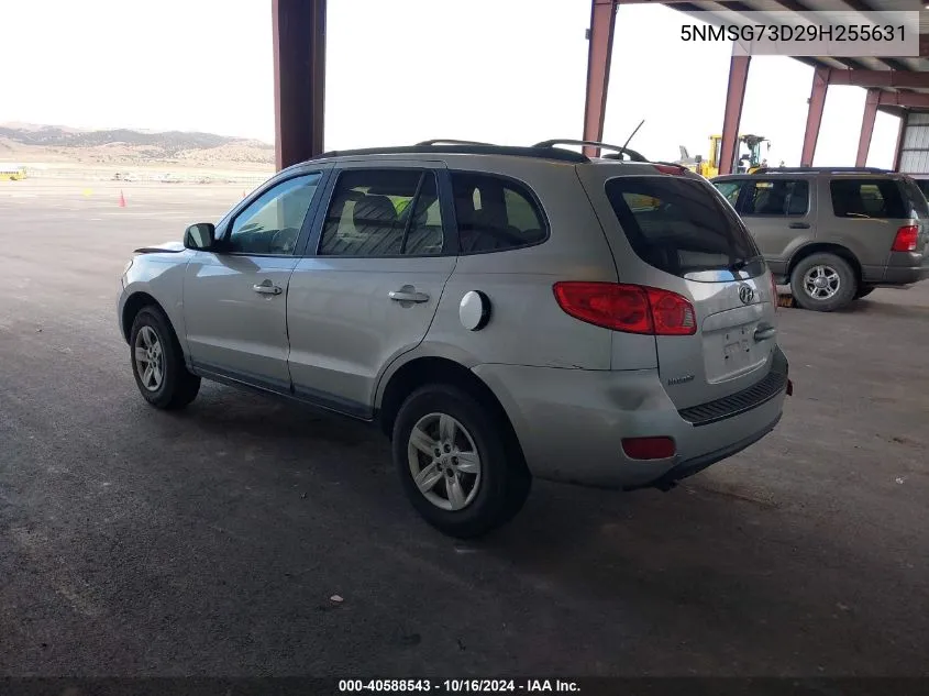 2009 Hyundai Santa Fe Gls VIN: 5NMSG73D29H255631 Lot: 40588543