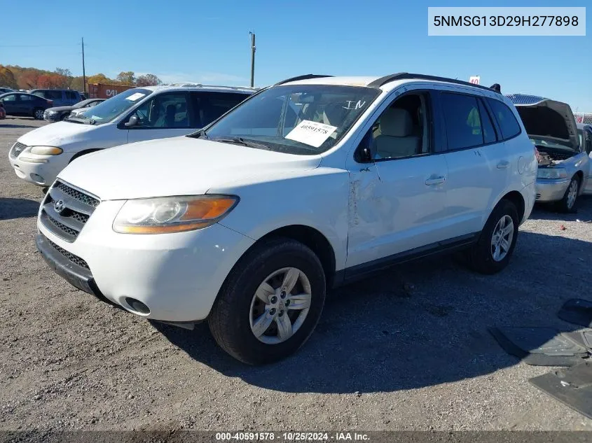 2009 Hyundai Santa Fe Gls VIN: 5NMSG13D29H277898 Lot: 40591578