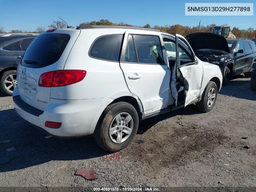 2009 Hyundai Santa Fe Gls VIN: 5NMSG13D29H277898 Lot: 40591578