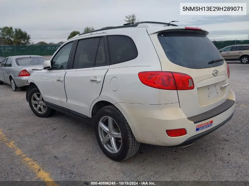 2009 Hyundai Santa Fe Limited VIN: 5NMSH13E29H289071 Lot: 40596245