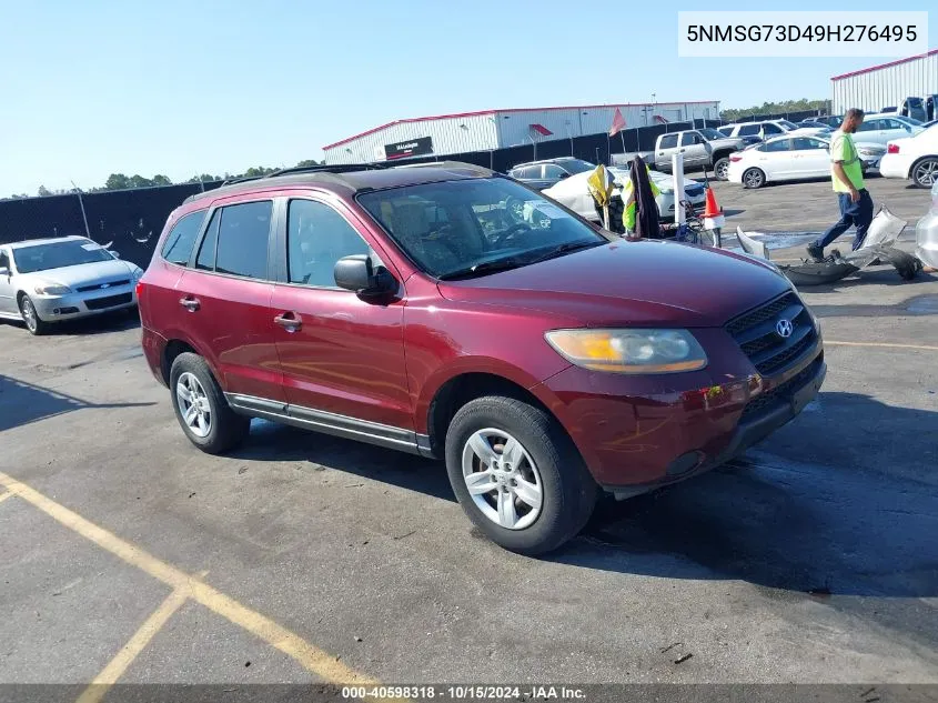 2009 Hyundai Santa Fe Gls VIN: 5NMSG73D49H276495 Lot: 40598318