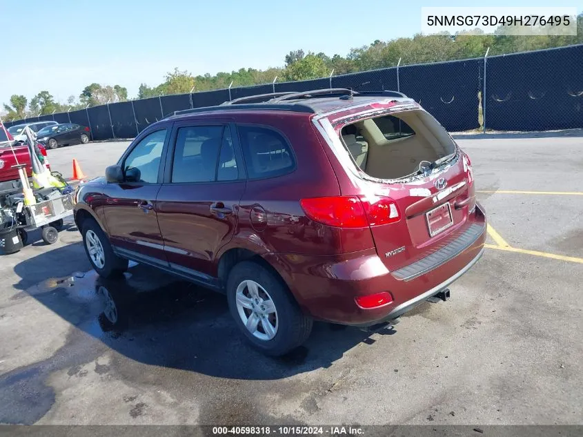 2009 Hyundai Santa Fe Gls VIN: 5NMSG73D49H276495 Lot: 40598318