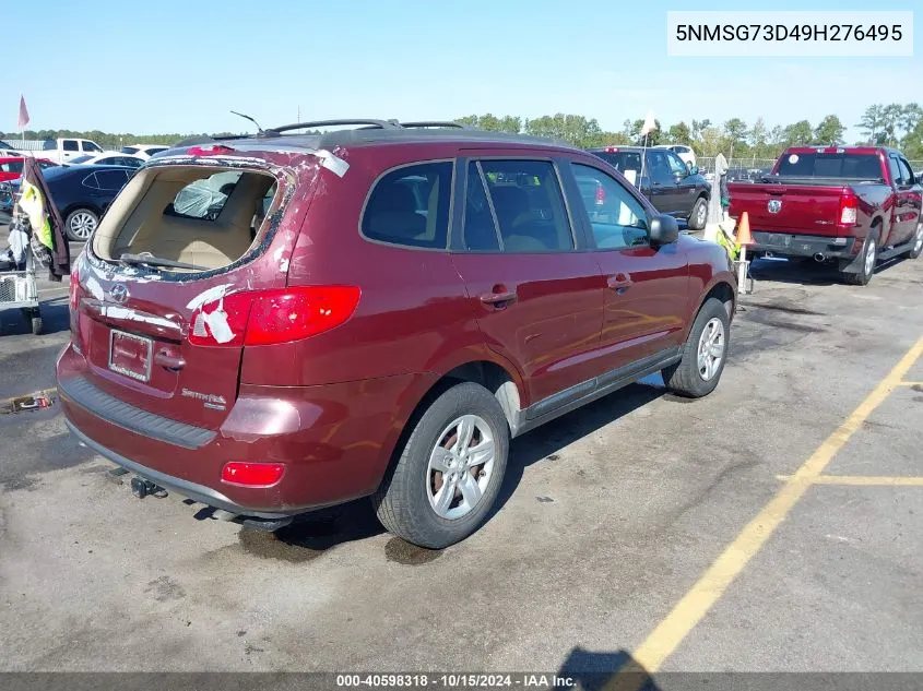 2009 Hyundai Santa Fe Gls VIN: 5NMSG73D49H276495 Lot: 40598318