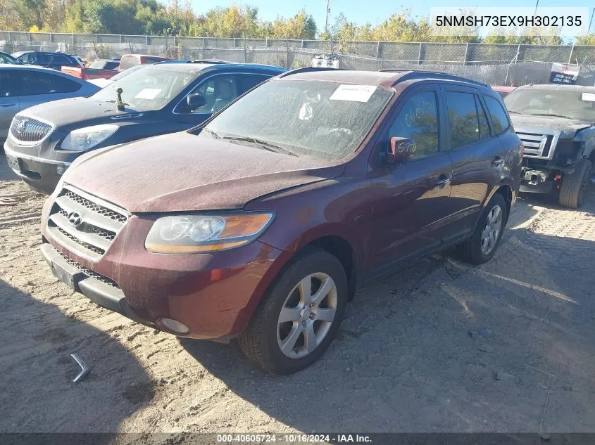 2009 Hyundai Santa Fe Limited VIN: 5NMSH73EX9H302135 Lot: 40605724