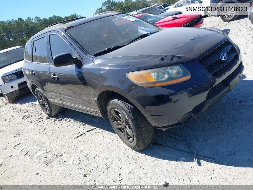 2009 Hyundai Santa Fe Gls VIN: 5NMSG13D69H248923 Lot: 40606603