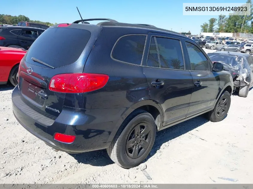 5NMSG13D69H248923 2009 Hyundai Santa Fe Gls