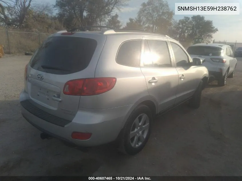 2009 Hyundai Santa Fe Se VIN: 5NMSH13E59H238762 Lot: 40607465