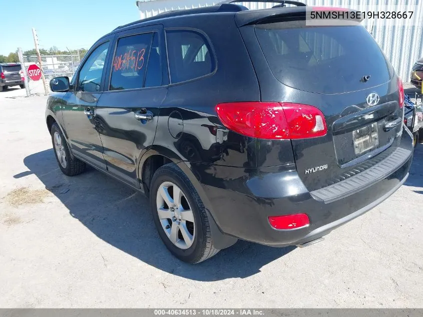 2009 Hyundai Santa Fe Limited VIN: 5NMSH13E19H328667 Lot: 40634513