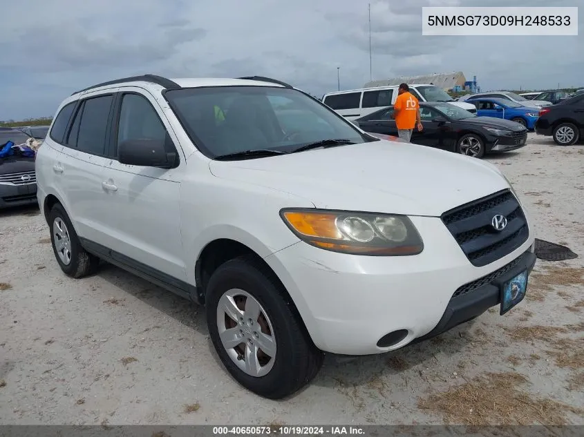 5NMSG73D09H248533 2009 Hyundai Santa Fe Gls