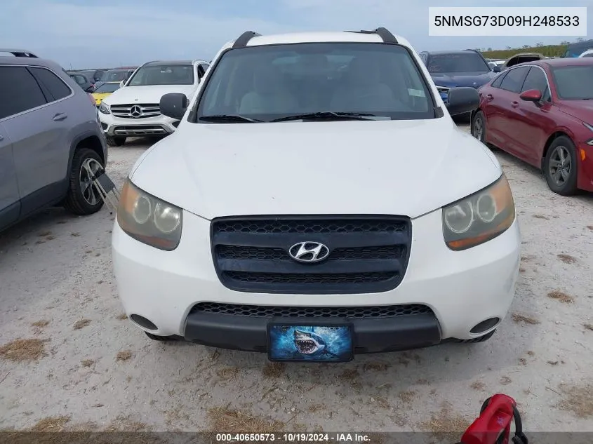 5NMSG73D09H248533 2009 Hyundai Santa Fe Gls