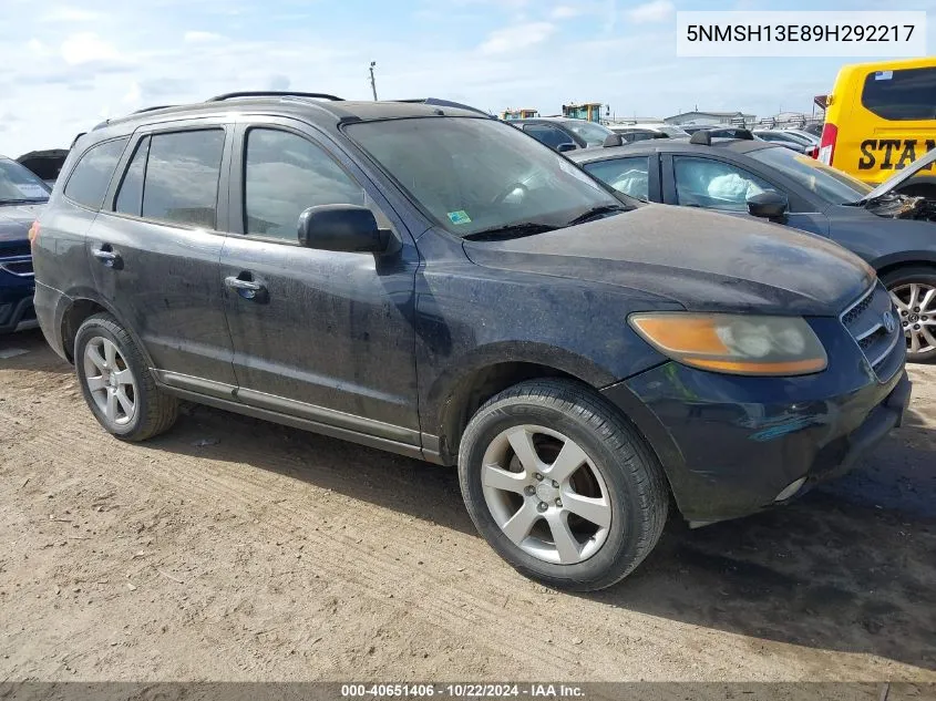 5NMSH13E89H292217 2009 Hyundai Santa Fe Limited