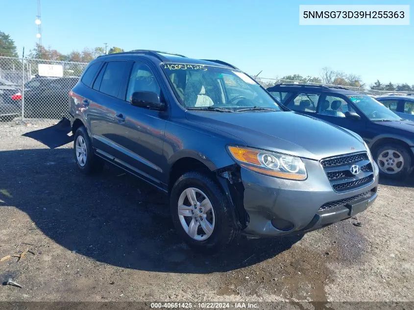 2009 Hyundai Santa Fe Gls VIN: 5NMSG73D39H255363 Lot: 40651425