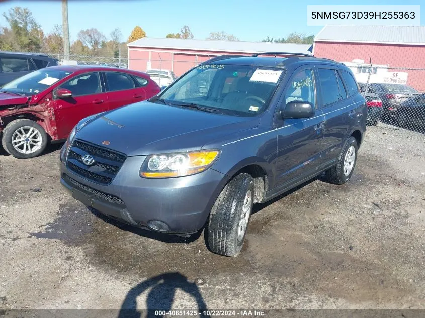 2009 Hyundai Santa Fe Gls VIN: 5NMSG73D39H255363 Lot: 40651425