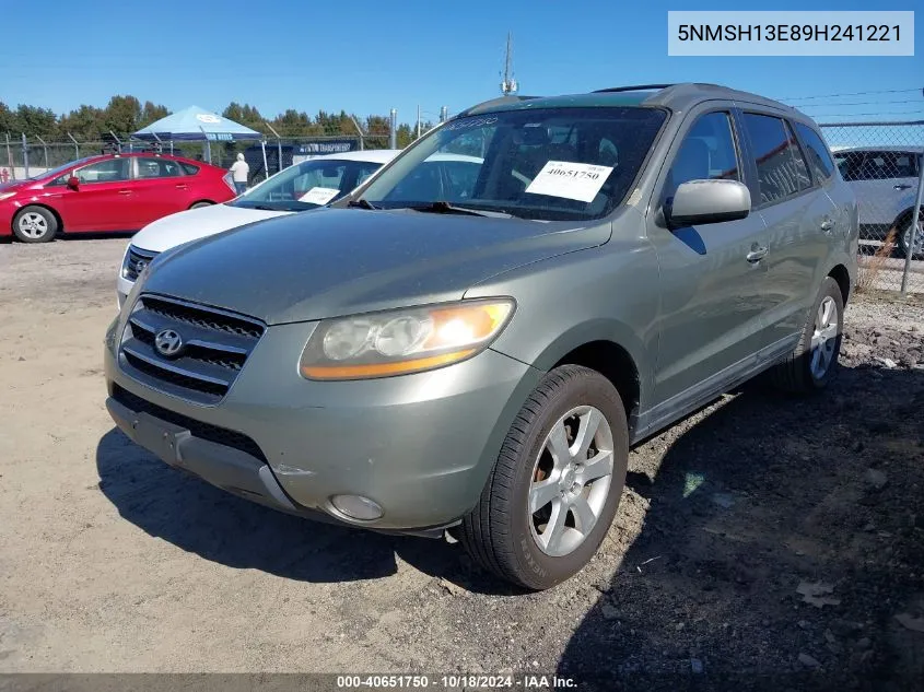 5NMSH13E89H241221 2009 Hyundai Santa Fe Limited