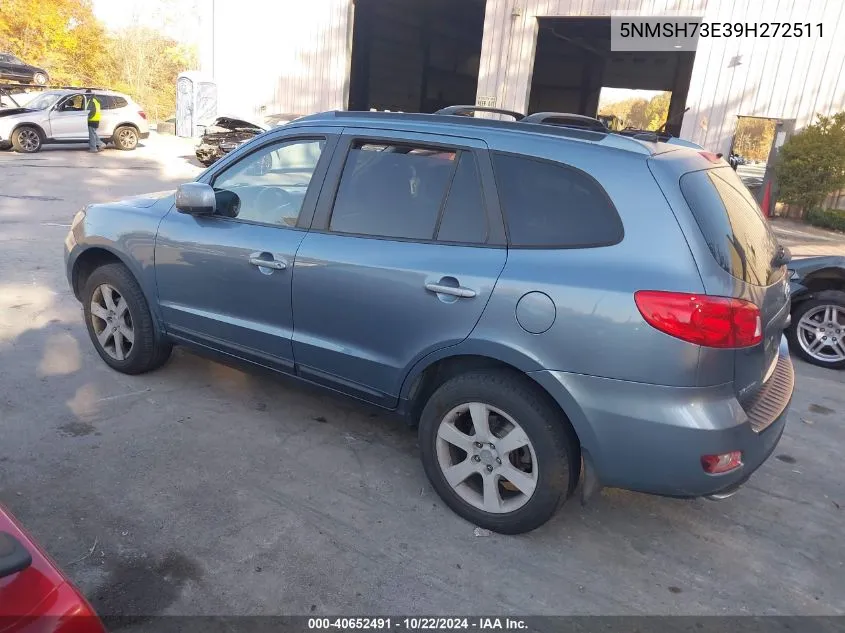 5NMSH73E39H272511 2009 Hyundai Santa Fe Se