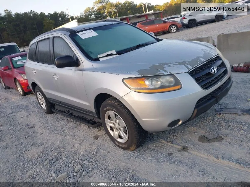 2009 Hyundai Santa Fe Gls VIN: 5NMSG13D59H265440 Lot: 40663544