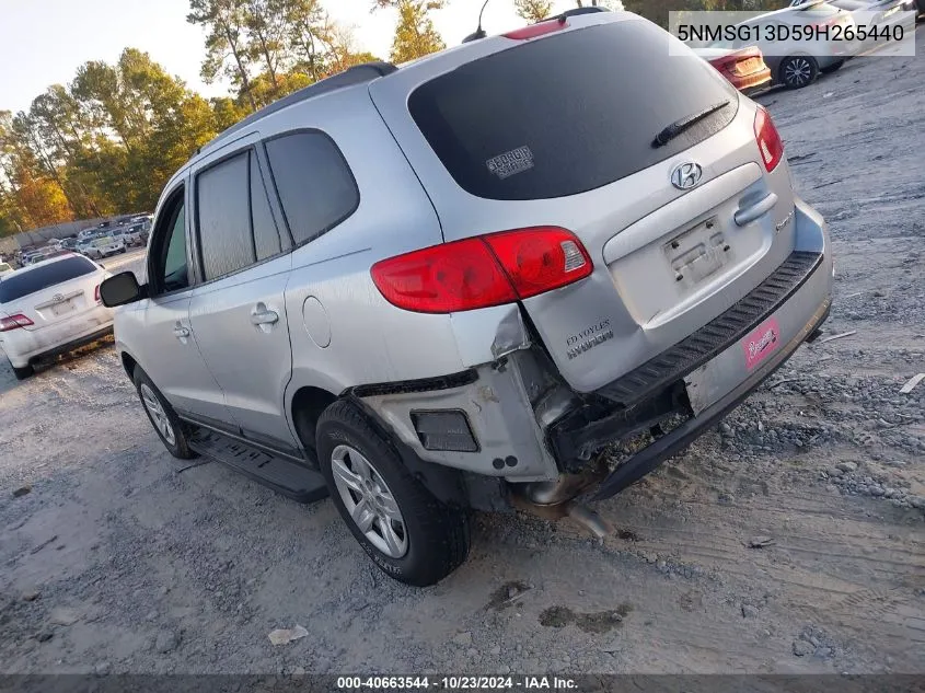 2009 Hyundai Santa Fe Gls VIN: 5NMSG13D59H265440 Lot: 40663544