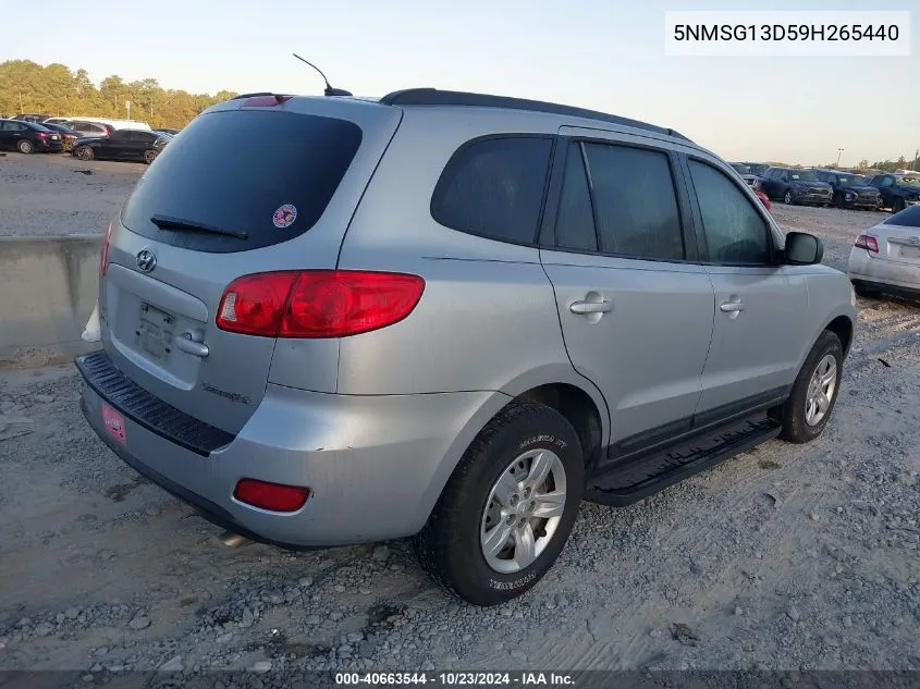 5NMSG13D59H265440 2009 Hyundai Santa Fe Gls