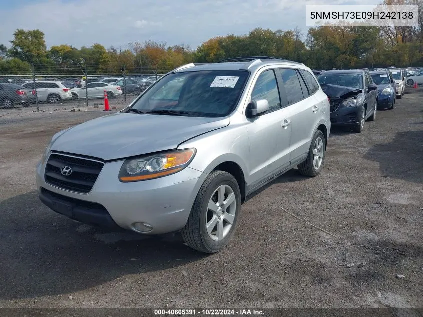 2009 Hyundai Santa Fe Se VIN: 5NMSH73E09H242138 Lot: 40665391