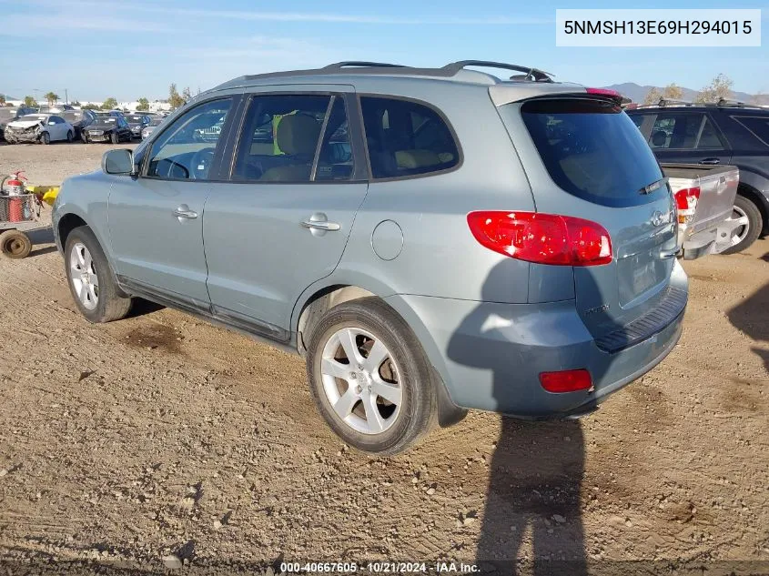 2009 Hyundai Santa Fe Limited VIN: 5NMSH13E69H294015 Lot: 40667605