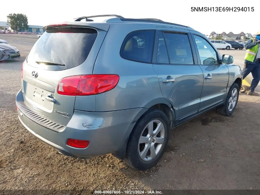 2009 Hyundai Santa Fe Limited VIN: 5NMSH13E69H294015 Lot: 40667605