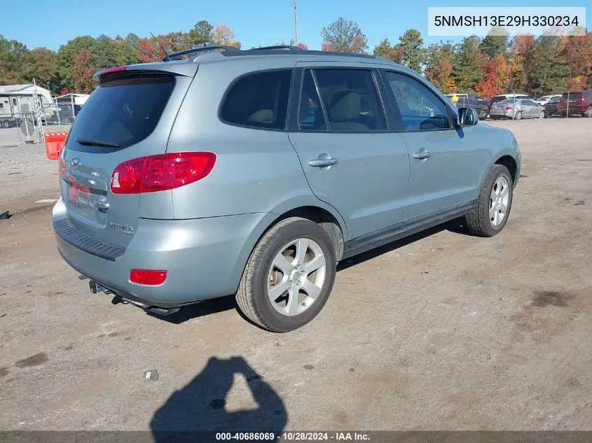 2009 Hyundai Santa Fe Limited VIN: 5NMSH13E29H330234 Lot: 40686069