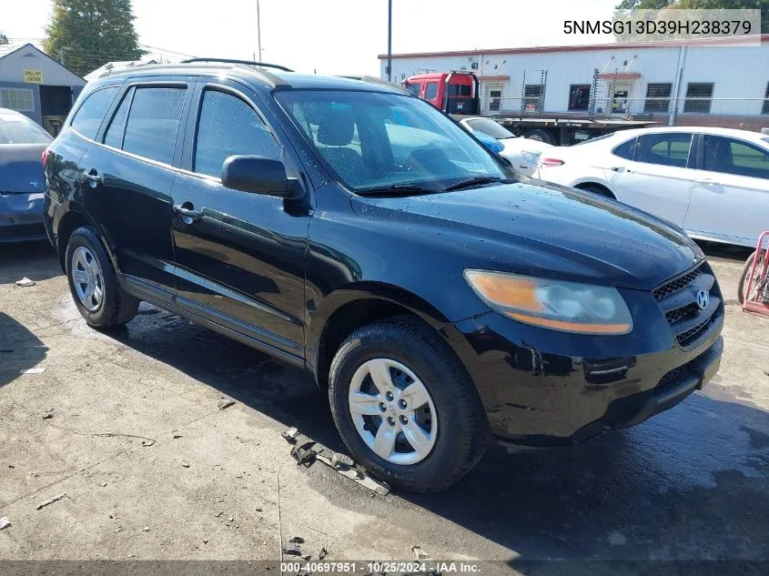 2009 Hyundai Santa Fe Gls VIN: 5NMSG13D39H238379 Lot: 40697951