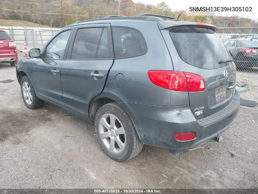 5NMSH13E39H305102 2009 Hyundai Santa Fe Limited