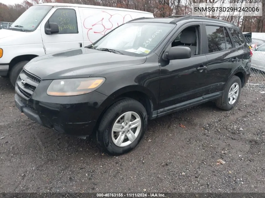 2009 Hyundai Santa Fe Gls VIN: 5NMSG73D29H242006 Lot: 40763155