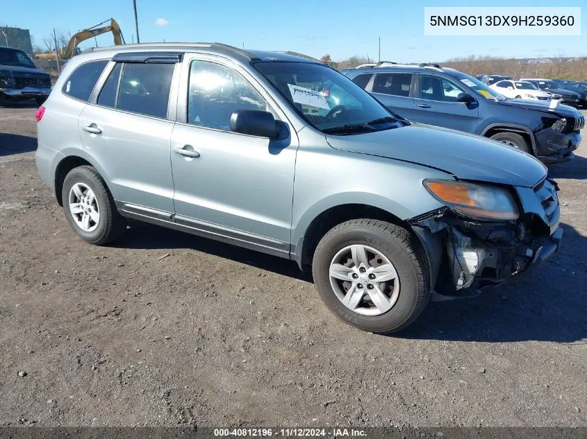 2009 Hyundai Santa Fe Gls VIN: 5NMSG13DX9H259360 Lot: 40812196