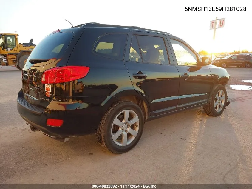 2009 Hyundai Santa Fe Se VIN: 5NMSH13E59H281028 Lot: 40832092