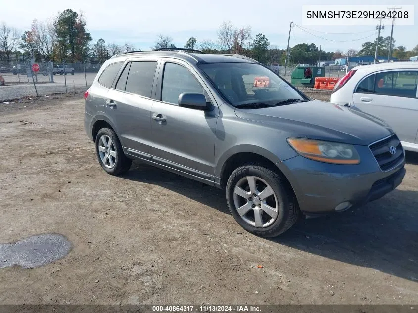 2009 Hyundai Santa Fe Se VIN: 5NMSH73E29H294208 Lot: 40864317