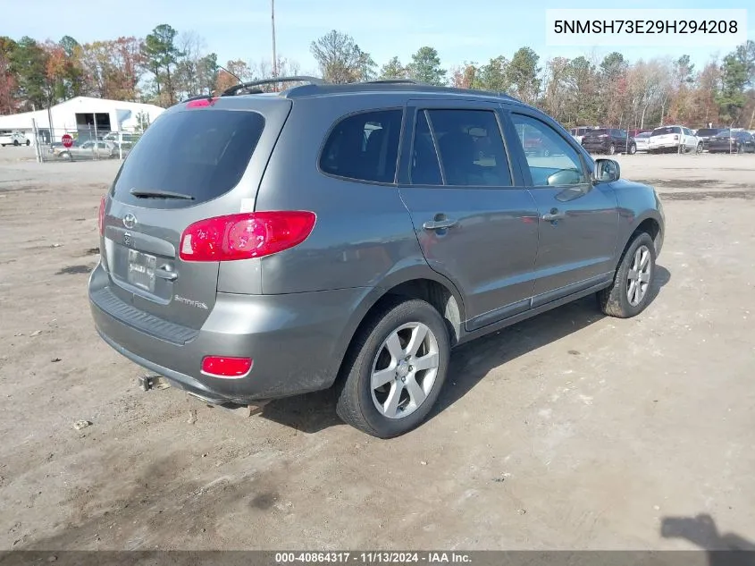 2009 Hyundai Santa Fe Se VIN: 5NMSH73E29H294208 Lot: 40864317