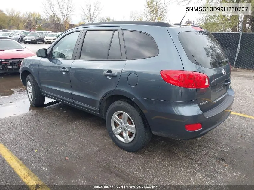 2009 Hyundai Santa Fe Gls VIN: 5NMSG13D99H230707 Lot: 40867705