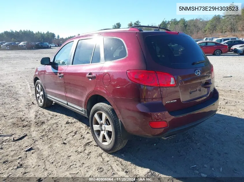 2009 Hyundai Santa Fe Se VIN: 5NMSH73E29H303523 Lot: 40906064