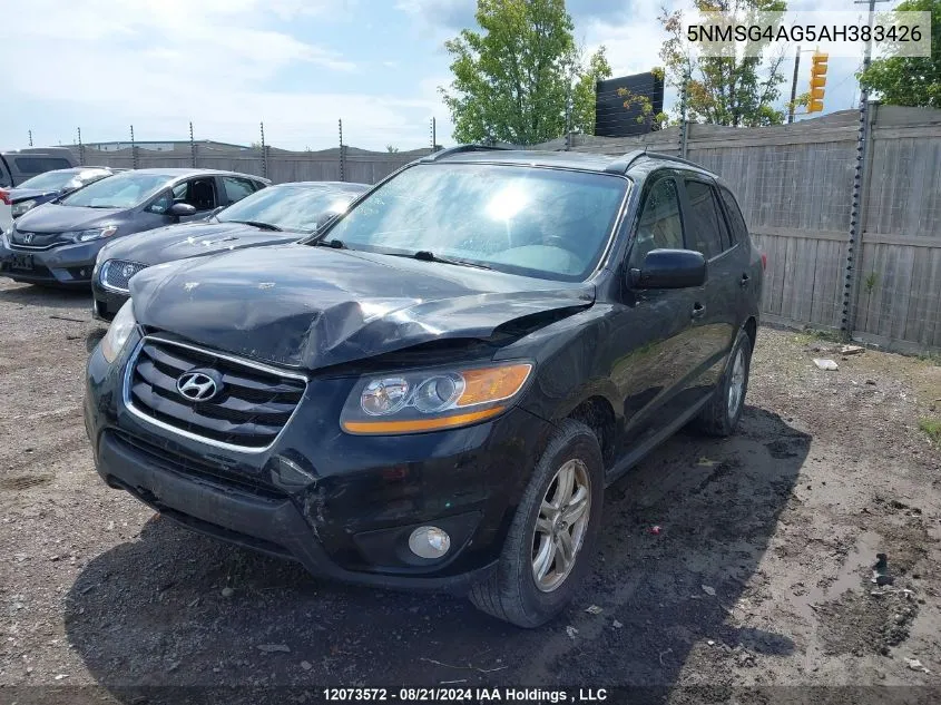 2010 Hyundai Santa Fe Gls VIN: 5NMSG4AG5AH383426 Lot: 12073572