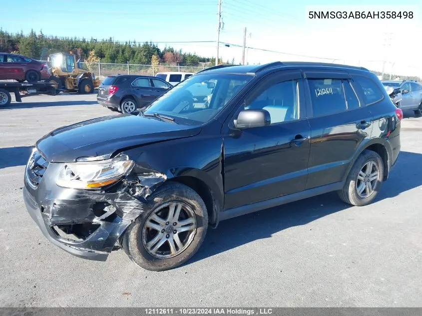 2010 Hyundai Santa Fe Gls VIN: 5NMSG3AB6AH358498 Lot: 12112611